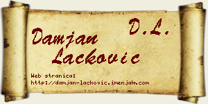 Damjan Lacković vizit kartica